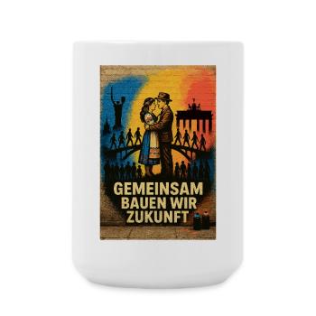 Building bridges together Ukraine / Germany - Large Mug 440 ml - white - Front