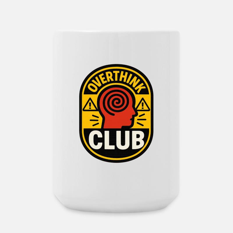 Overthink Club - Große Tasse 440 ml - Weiß