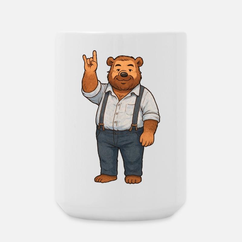 Brummbär rocks - Large Mug 440 ml - white