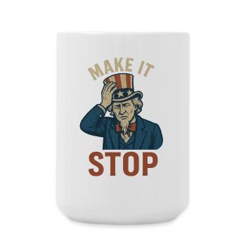 Make It stop political - Large Mug 440 ml - white - Front