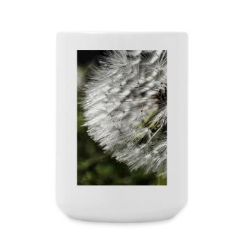 Löwenzahn Pusteblume Nahaufnahme Natur Fotografie - Große Tasse 440 ml - Weiß - Vorne