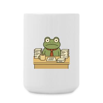 Business Frog - Large Mug 440 ml - white - Front