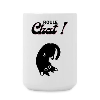 Freewheeling cat! - Large Mug 440 ml - white - Front