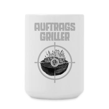 Auftragsgriller Grillmaster lustige Sprüche - Große Tasse 440 ml - Weiß - Vorne