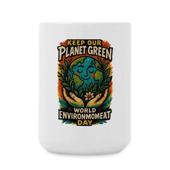 Mutige Erde Aktivist Retro Design Welt Umwelt - Große Tasse 440 ml - Weiß - Vorne