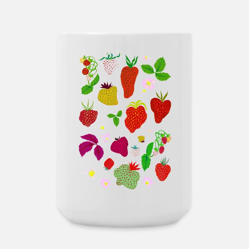 STRAWBERRIES - Large Mug 440 ml - white
