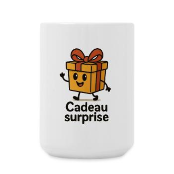 Un cadeau surprise pour toutes occasions - Grande tasse 440 ml - blanc - Devant