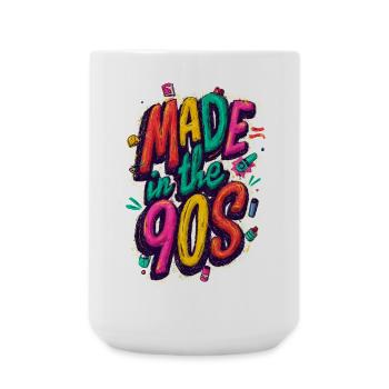 Made in the 90ies - Große Tasse 440 ml - Weiß - Vorne
