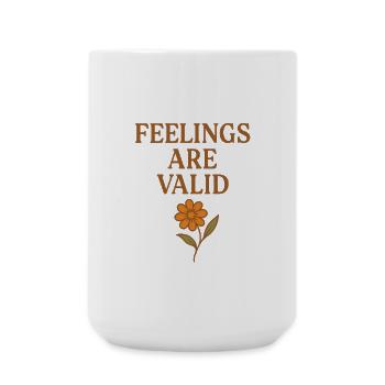 Feelings Are Valid - Large Mug 440 ml - white - Front