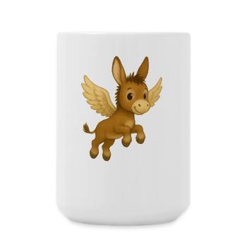 Emil Esel - Große Tasse 440 ml - Weiß - Vorne