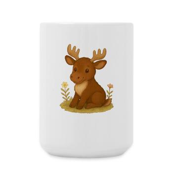 Nordic Forest - Moose - Large Mug 440 ml - white - Front