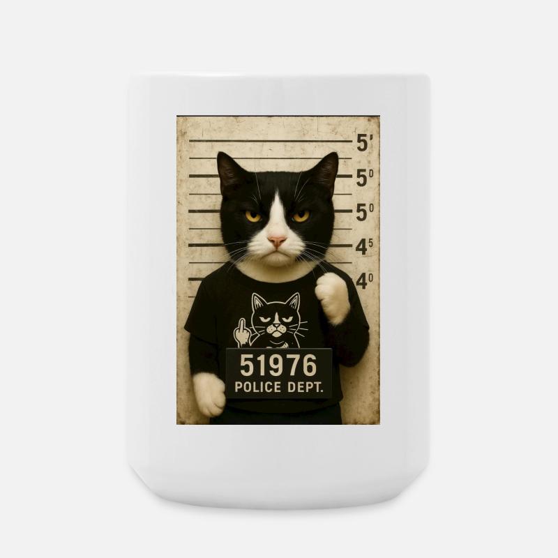 Jailcat - Large Mug 440 ml - white