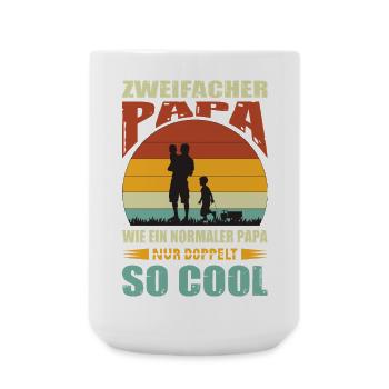Bester Papa Der Welt Geschenke Weihnachten - Große Tasse 440 ml - Weiß - Vorne