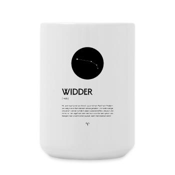 Sternzeichen WIDDER Poster Zodiac - Große Tasse 440 ml - Weiß - Vorne