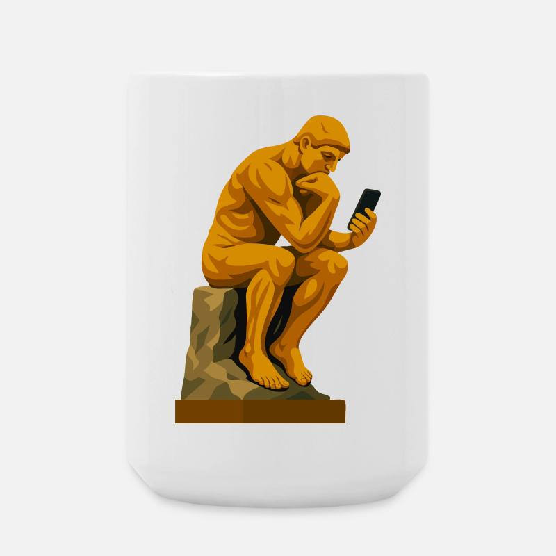 Le Penseur (connecté) - Grande tasse 440 ml - blanc