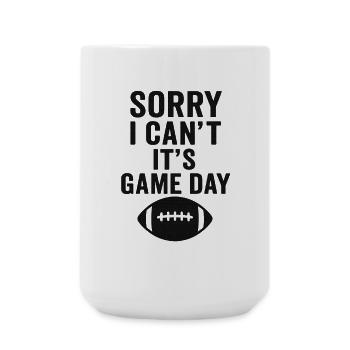 Désolé, je ne peux pas - c’est le football du jour du match - Grande tasse 440 ml - blanc - Devant