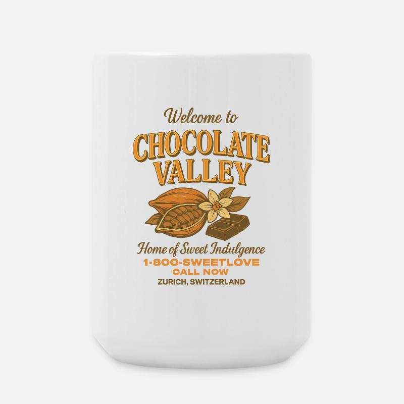 Chocolate Valley - Large Mug 440 ml - white