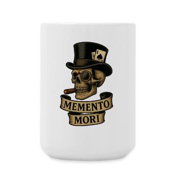 Vintage Memento Mori Schädel - Große Tasse 440 ml - Weiß - Vorne