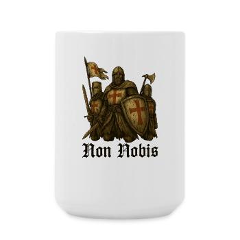 Knights Templar – Non Nobis in Gothic - Large Mug 440 ml - white - Front