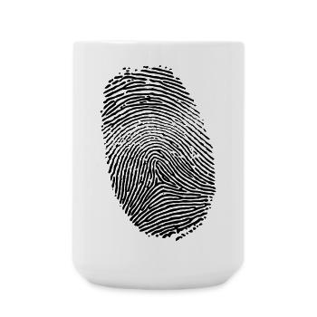 Fingerabdruck - Große Tasse 440 ml - Weiß - Vorne