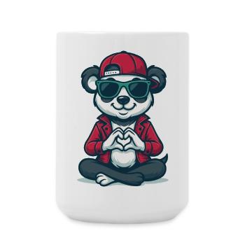 Chill Heart Panda - Large Mug 440 ml - white - Front