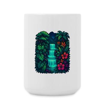 Cascade tropicale - Grande tasse 440 ml - blanc - Devant