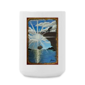 La vie est dure - Grande tasse 440 ml - blanc - Devant