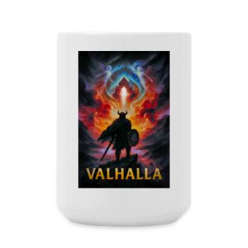 Valhalla – Fire and Light - Large Mug 440 ml - white - Front