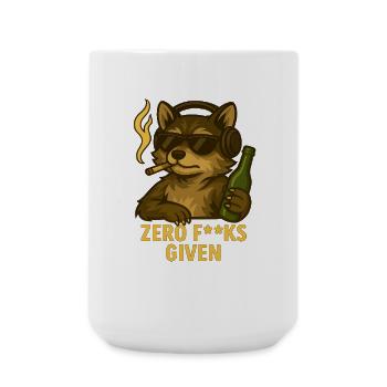 Cool Raccoon – Keine Pfote für Probleme - Große Tasse 440 ml - Weiß - Vorne