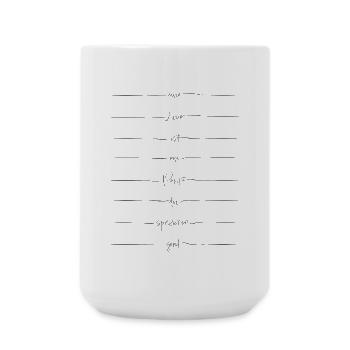 eine linie ist ein punkt der spazieren geht - Große Tasse 440 ml - Weiß - Vorne