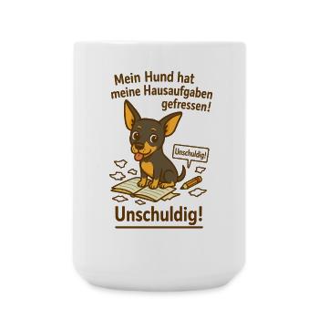 Hund hat meine Hausaufgaben gefressen Chihuahua - Große Tasse 440 ml - Weiß - Vorne