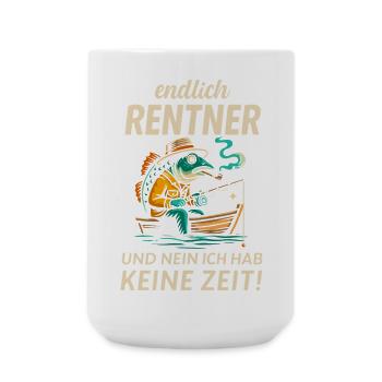 Fun fishing design for retirees - Angel Grandpa 2025 - Large Mug 440 ml - white - Front