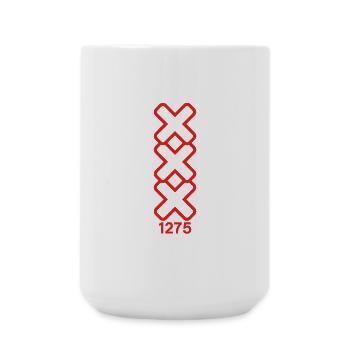 Amsterdam Red Est 1275 - Large Mug 440 ml - white - Front
