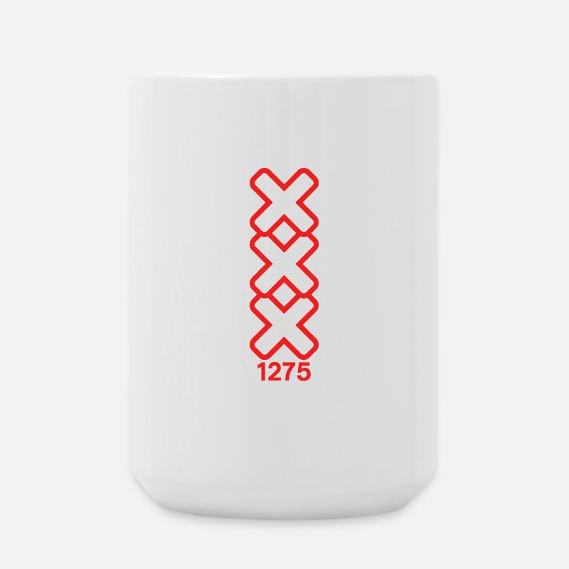 Amsterdam Red Est 1275 - Große Tasse 440 ml - Weiß
