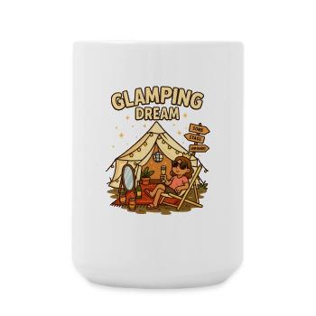 Glamping Dream Festival Queen Diva Style Frauen - Große Tasse 440 ml - Weiß - Vorne