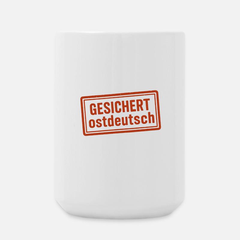 Gesichert ostdeutsch - Große Tasse 440 ml - Weiß