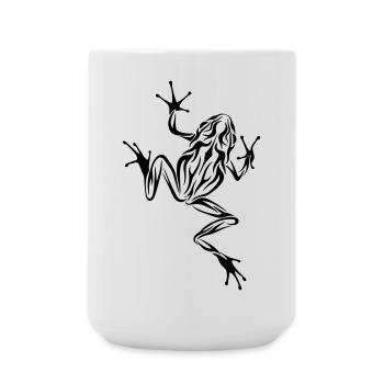 Frosch Tribal-Style - Große Tasse 440 ml - Weiß - Vorne