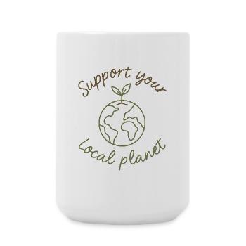 Support Your Local Planet – Eco-Style - Large Mug 440 ml - white - Front