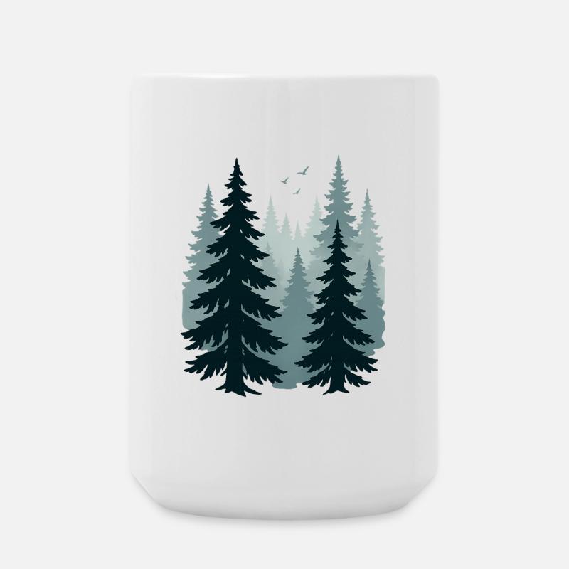 Misty Pines - Large Mug 440 ml - white