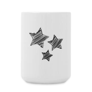 STAR. STARS. STAR. FEAST. ANNIVERSARY. CHRISTMAS - Large Mug 440 ml - white - Front