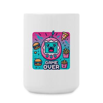 Console Pixel, rétro et snacks - Grande tasse 440 ml - blanc - Devant