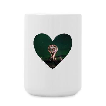 Nordkap Herz - Große Tasse 440 ml - Weiß - Vorne
