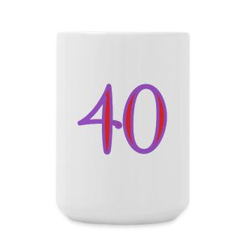 40 - Große Tasse 440 ml - Weiß - Vorne