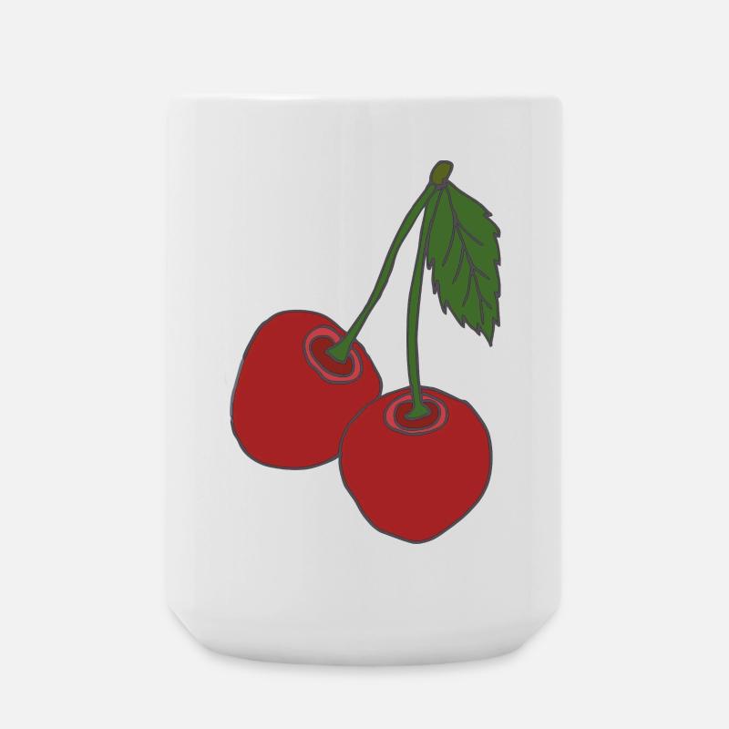 cherries - Large Mug 440 ml - white