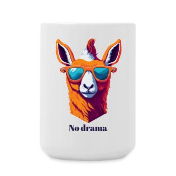 Rétro Lama Vibes - Grande tasse 440 ml - blanc - Devant