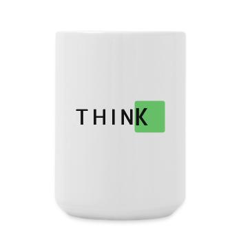 ThinkK Green Block Typo - Large Mug 440 ml - white - Front