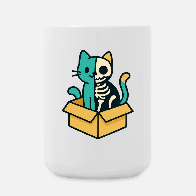 Schrödinger's Katze - Physik Design - Große Tasse 440 ml - Weiß