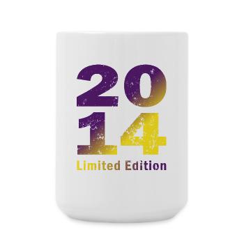 Geburtstag, geboren in 2010 limited edition - Große Tasse 440 ml - Weiß - Vorne