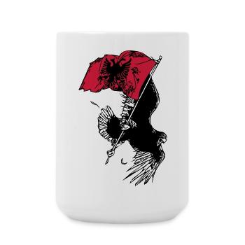 Albanischer Adler - Große Tasse 440 ml - Weiß - Vorne