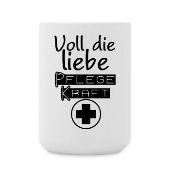 Liebe Pflegekraft Geschenk - Große Tasse 440 ml - Weiß - Vorne